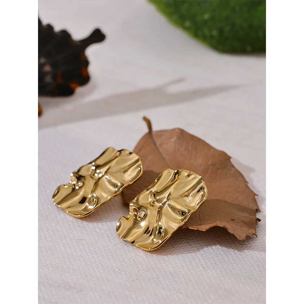 Geometric Stainless Steel Stud Earrings