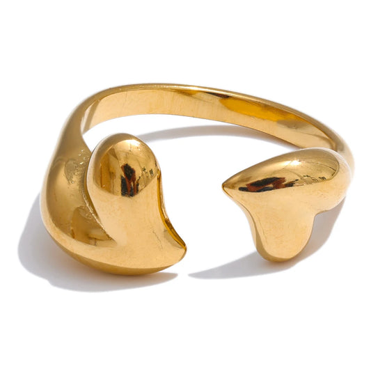 Minimalist Heart Adjustable Ring
