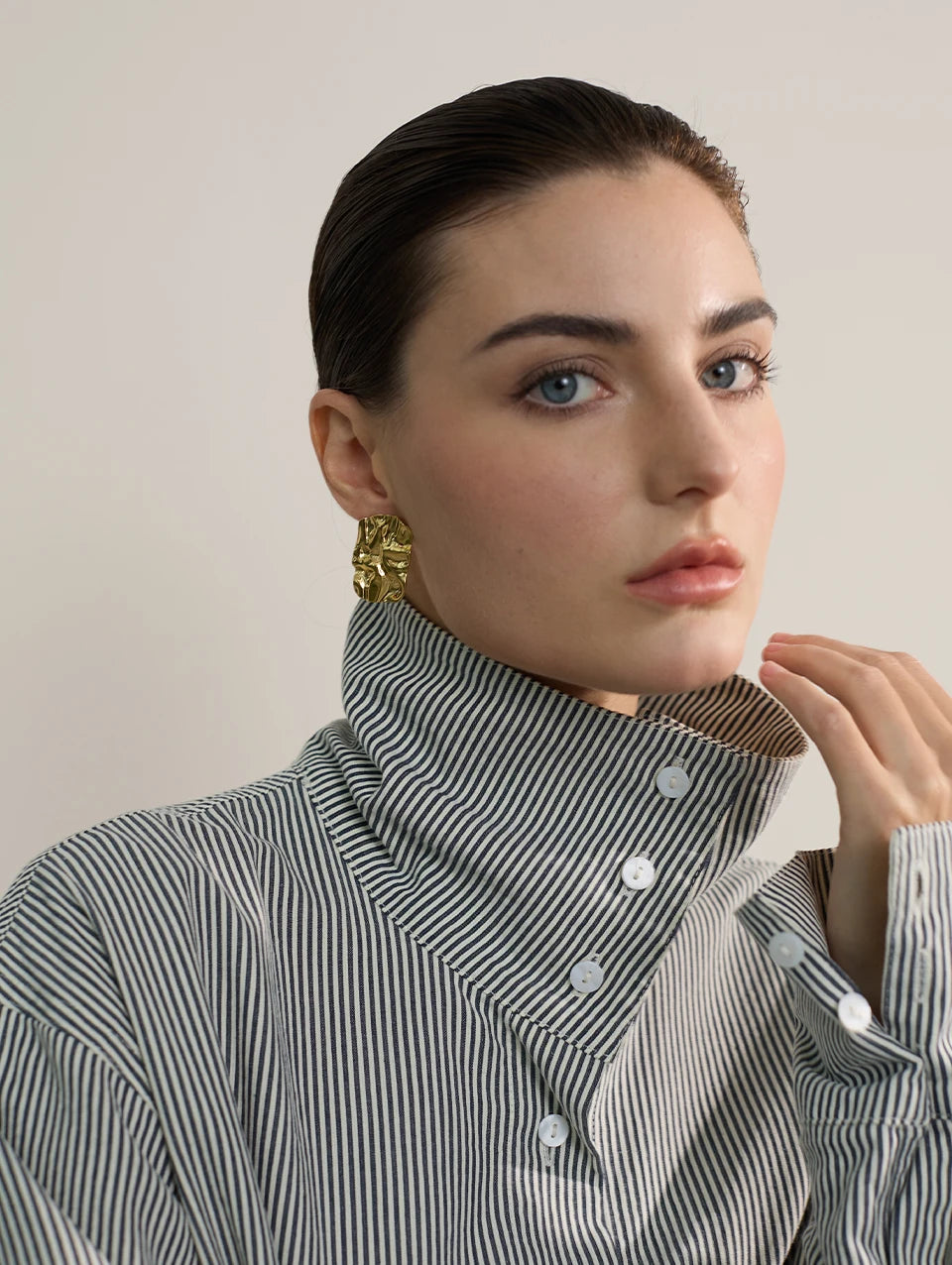 Geometric Stainless Steel Stud Earrings