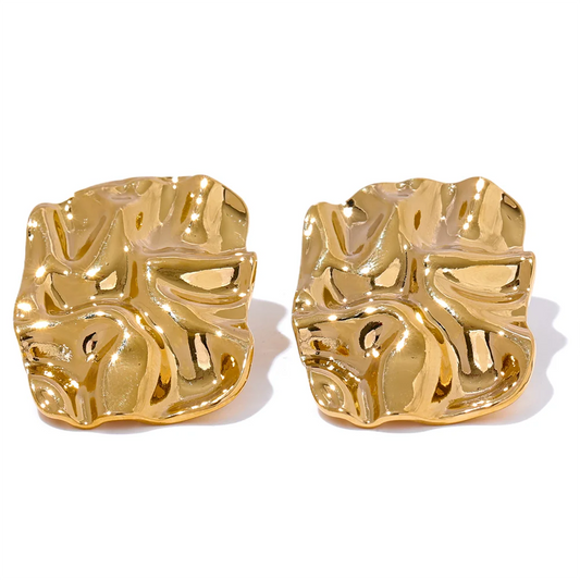 Geometric Stainless Steel Stud Earrings