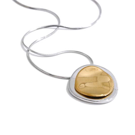 Double Round Pendant Fashion Necklace