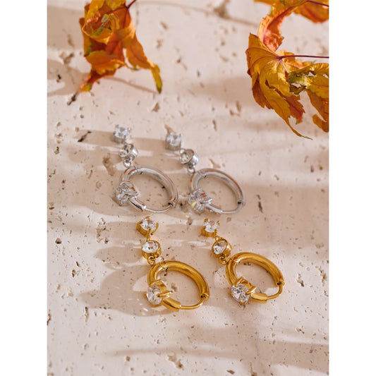 CZ Drop Earrings Chic Jewelry