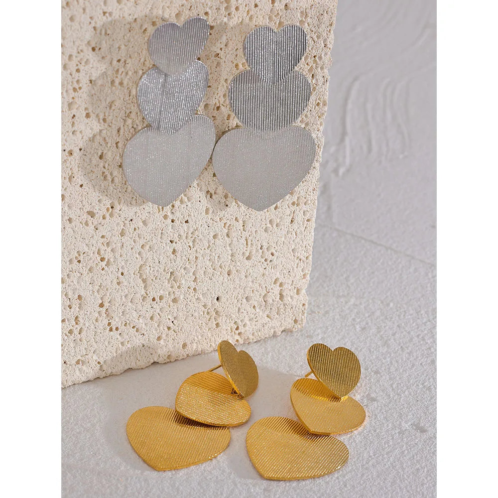 Heart Drop Earrings