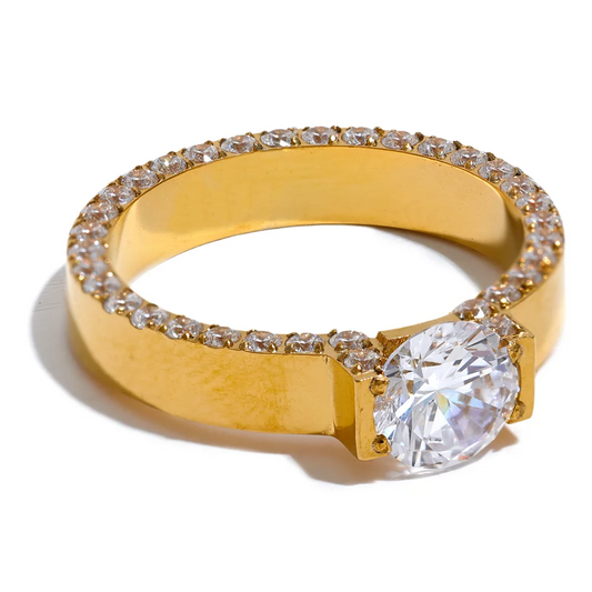 Luxury Bling AAA Cubic Zirconia Wedding Ring