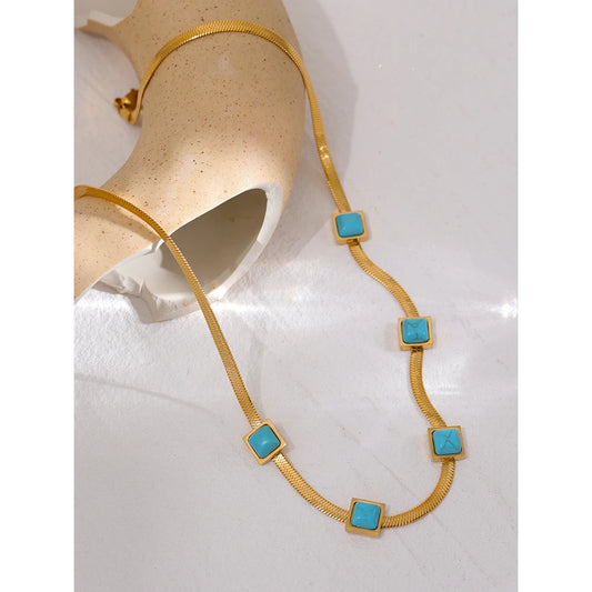 Turquoise Snake Chain Necklace