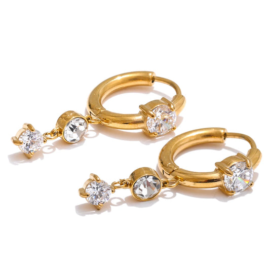 CZ Drop Earrings Chic Jewelry