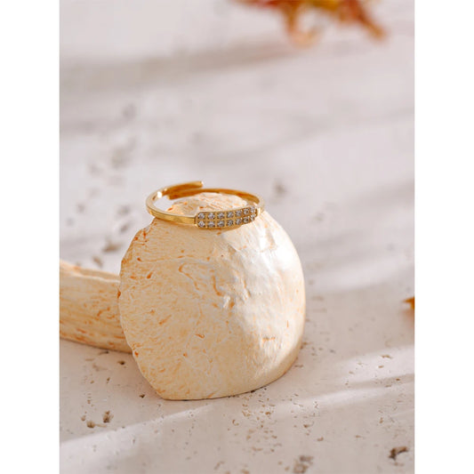 Thin CZ Adjustable Ring