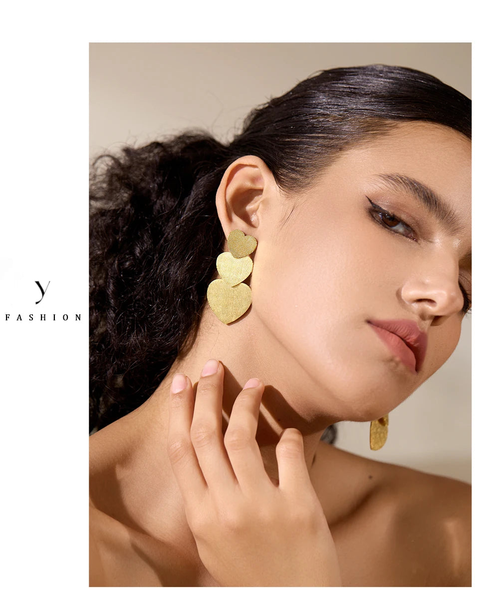 Heart Drop Earrings