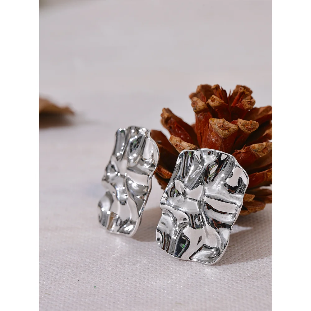 Geometric Stainless Steel Stud Earrings