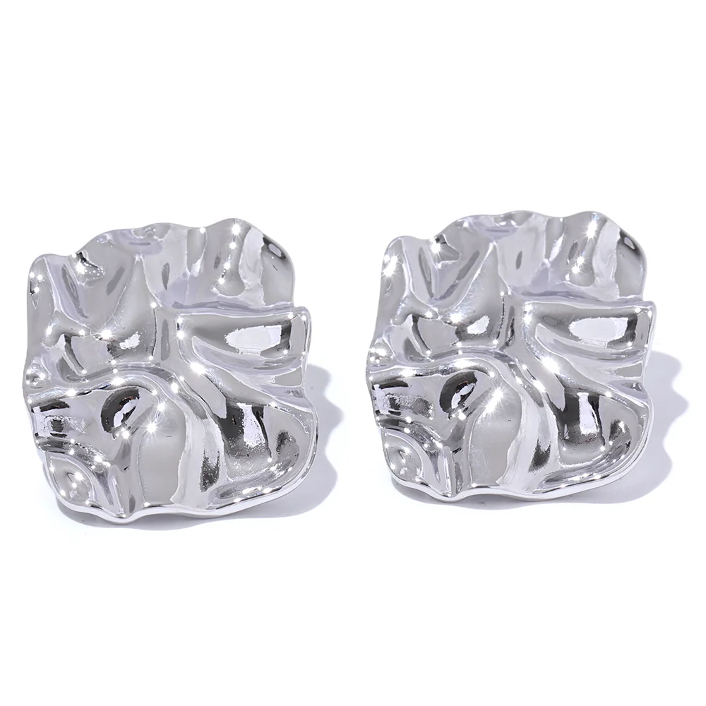 Geometric Stainless Steel Stud Earrings
